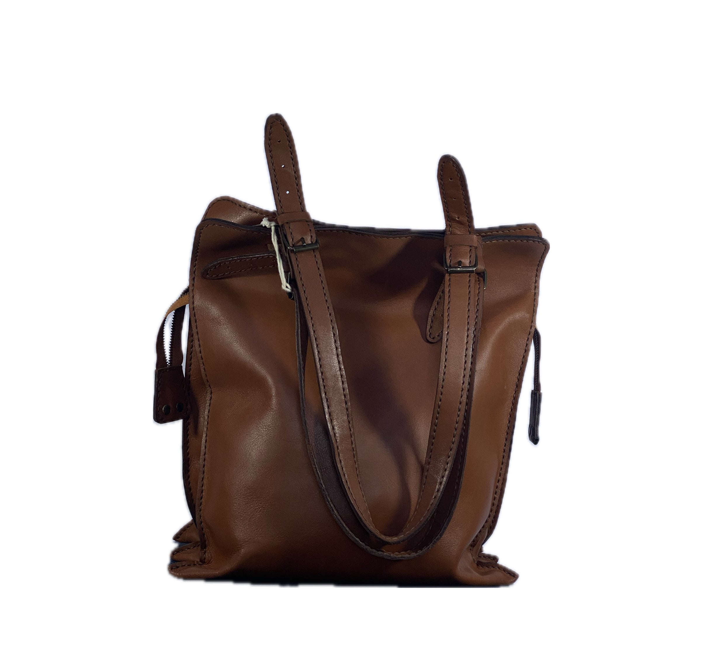 Brown Tall Leather handbag