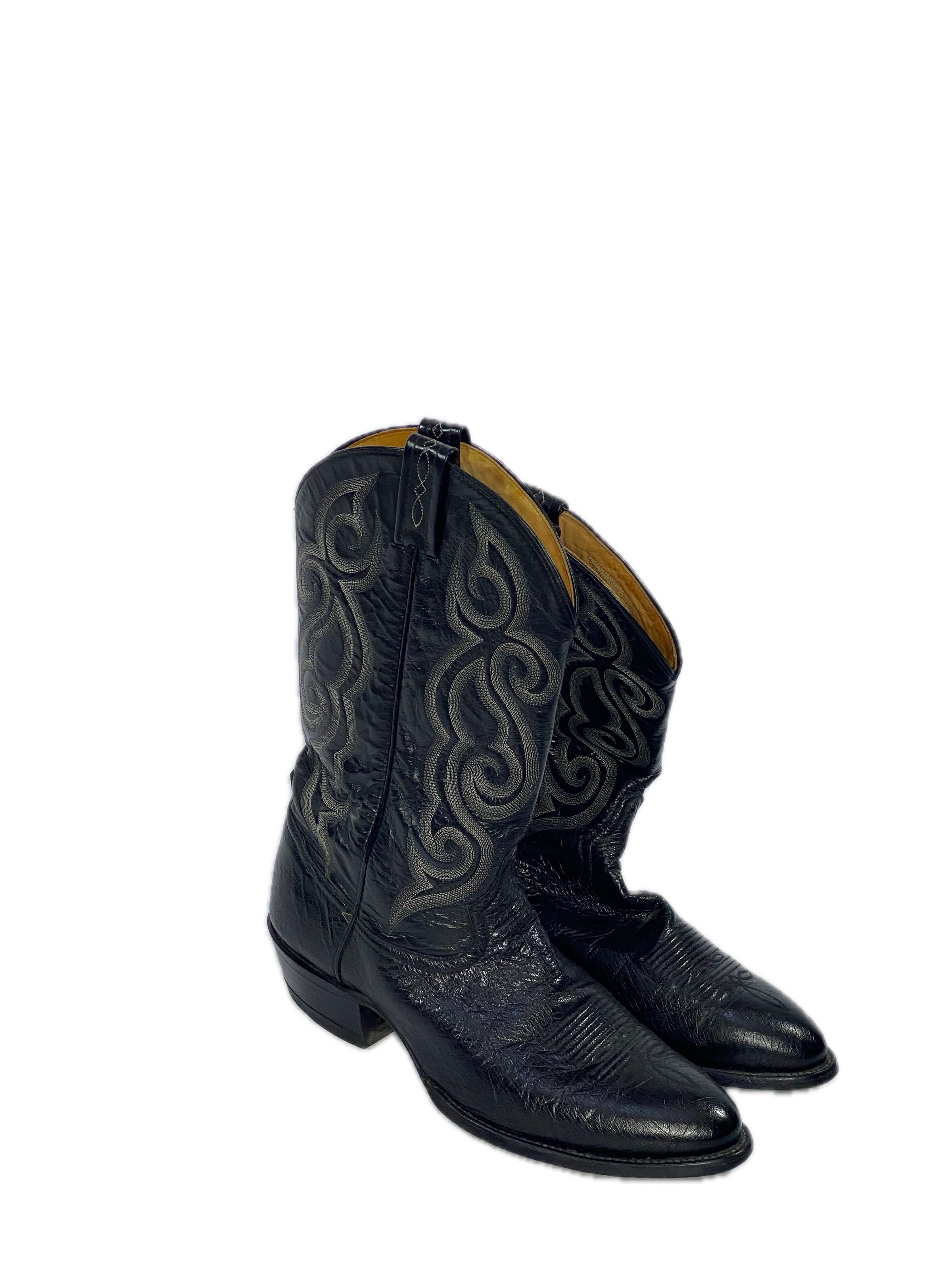 Black Patterned Boots