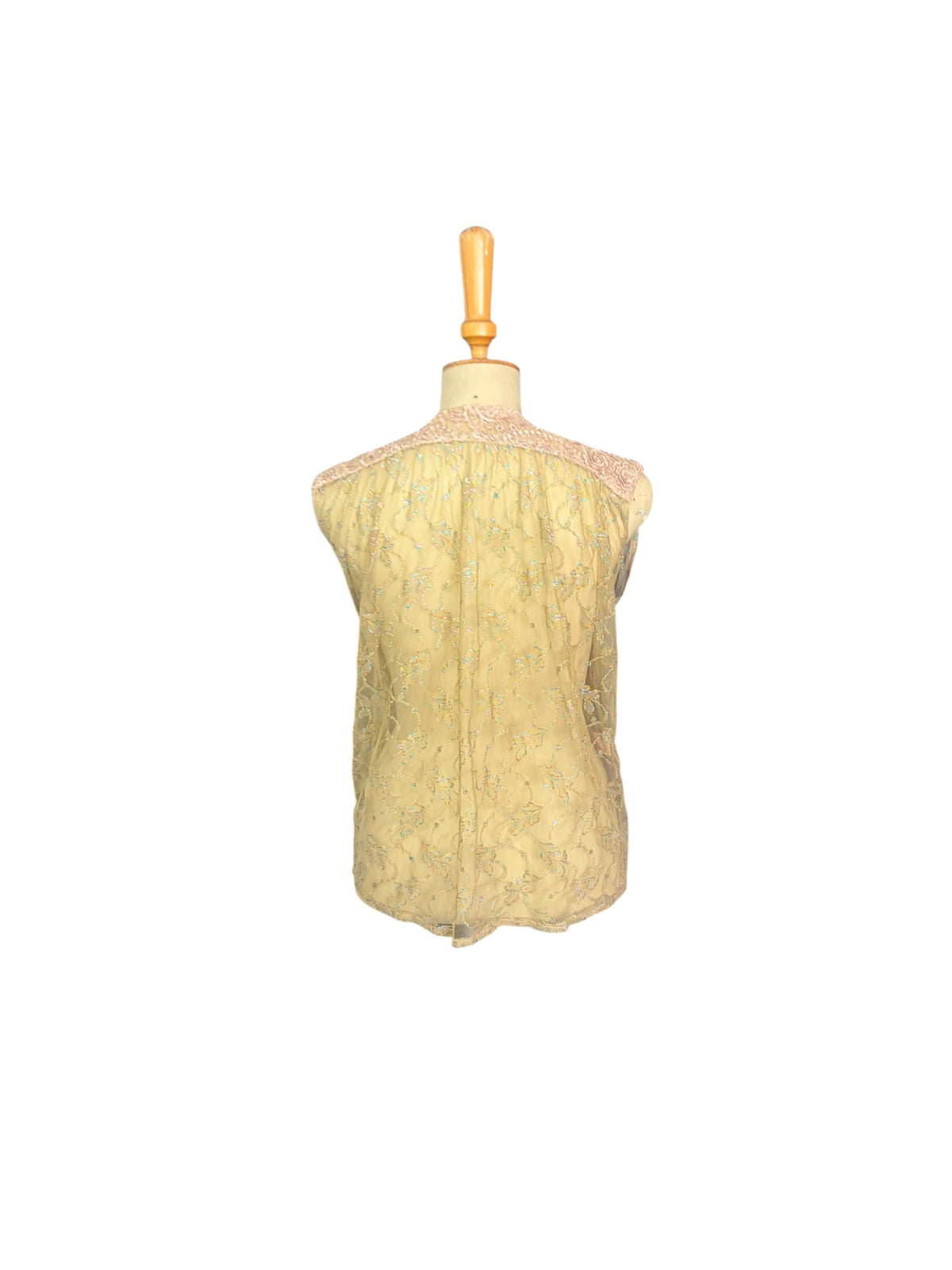 Gold and Pink Sheer Vest