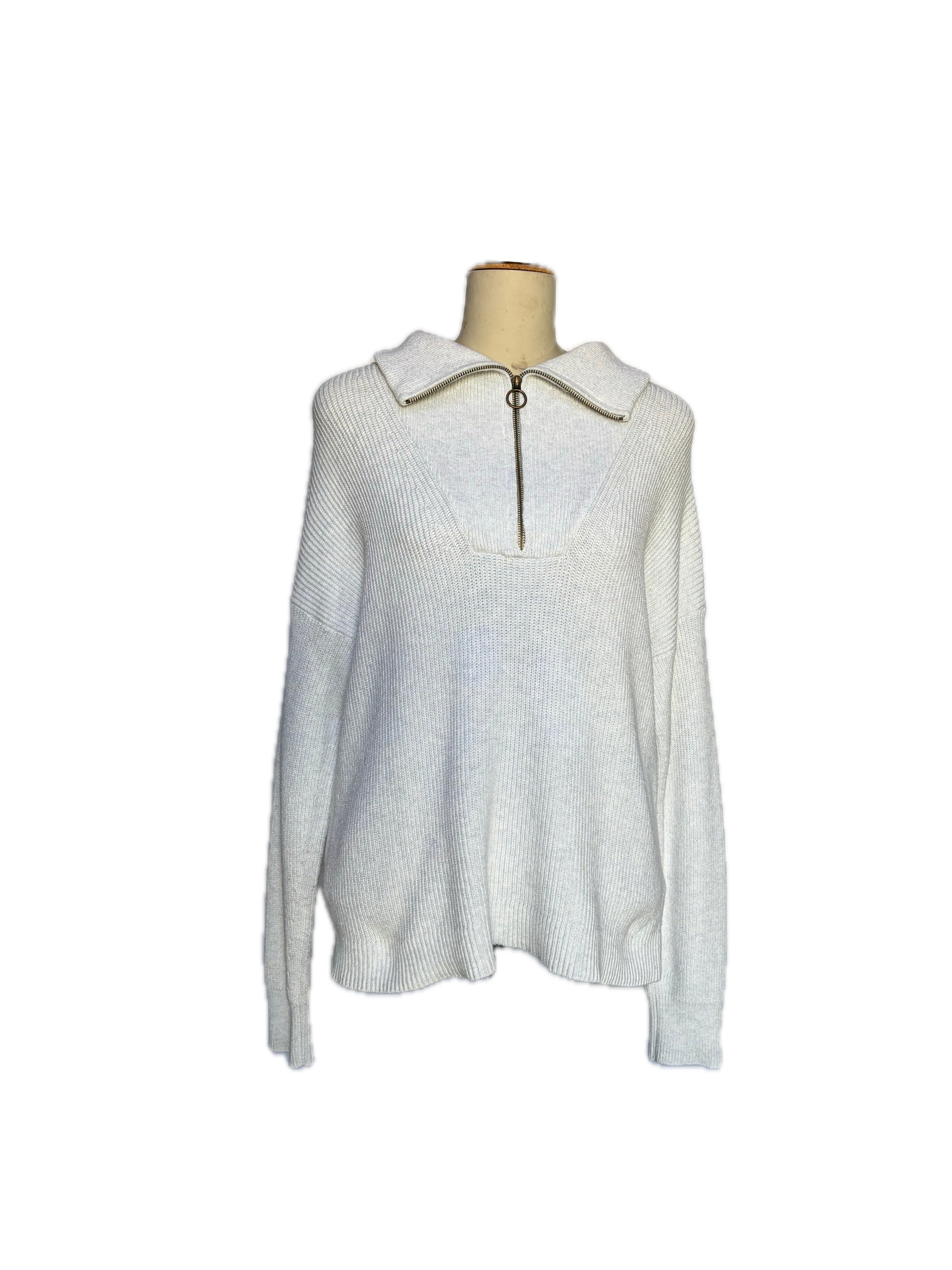 Witchery White Half Zip Jersey