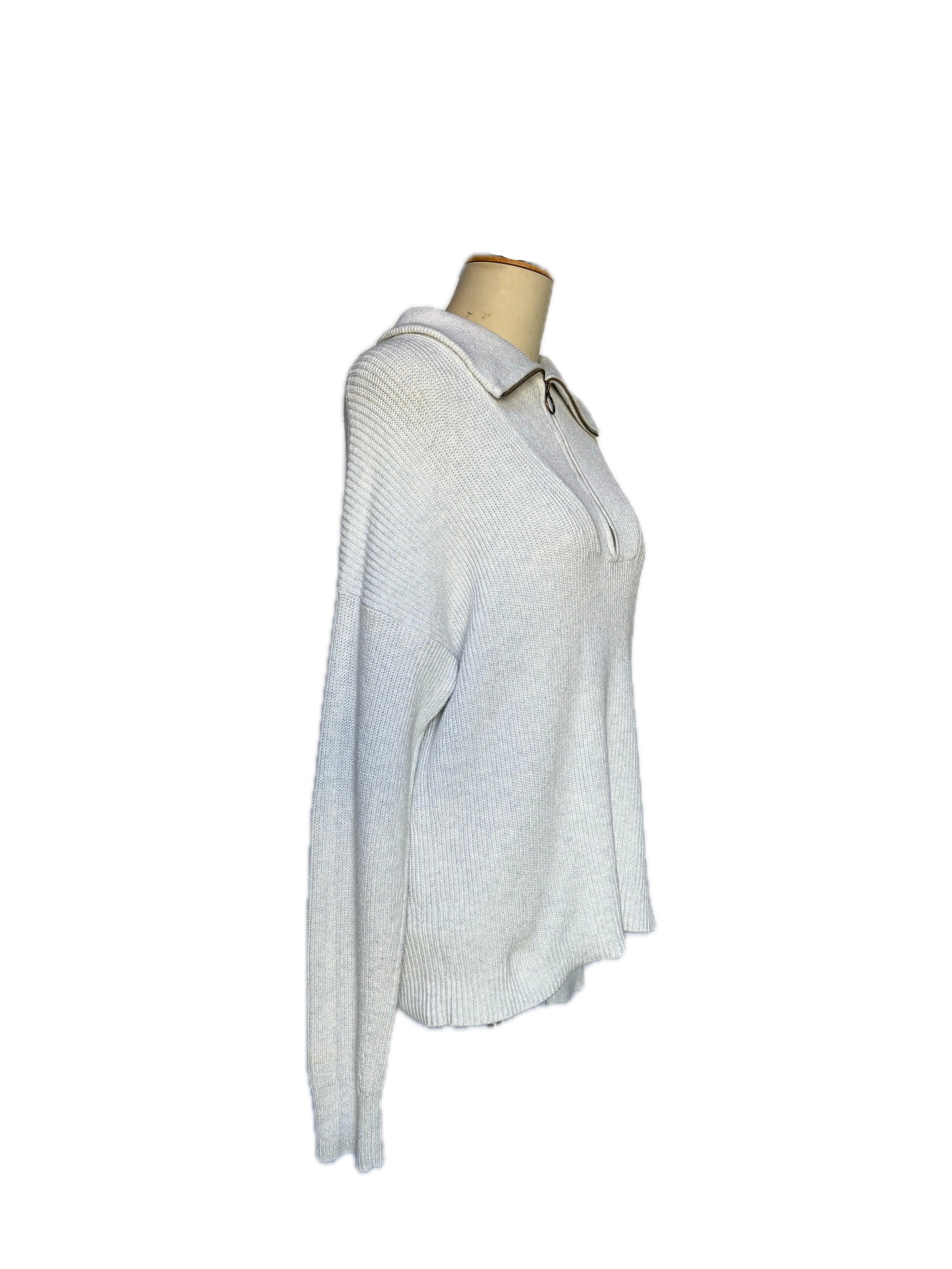 Witchery White Half Zip Jersey