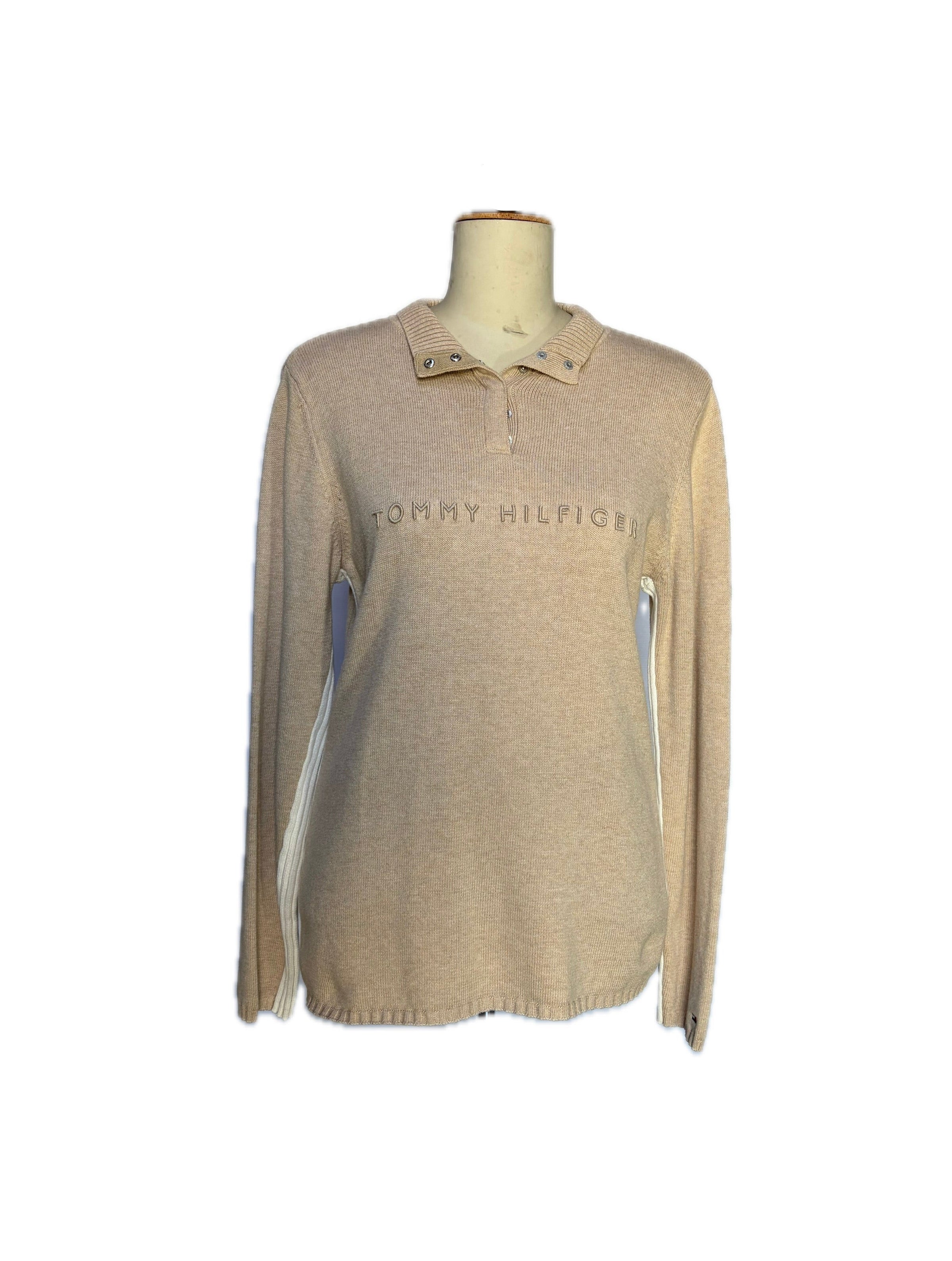 Tommy Hilfiger Cream Collared Jersey