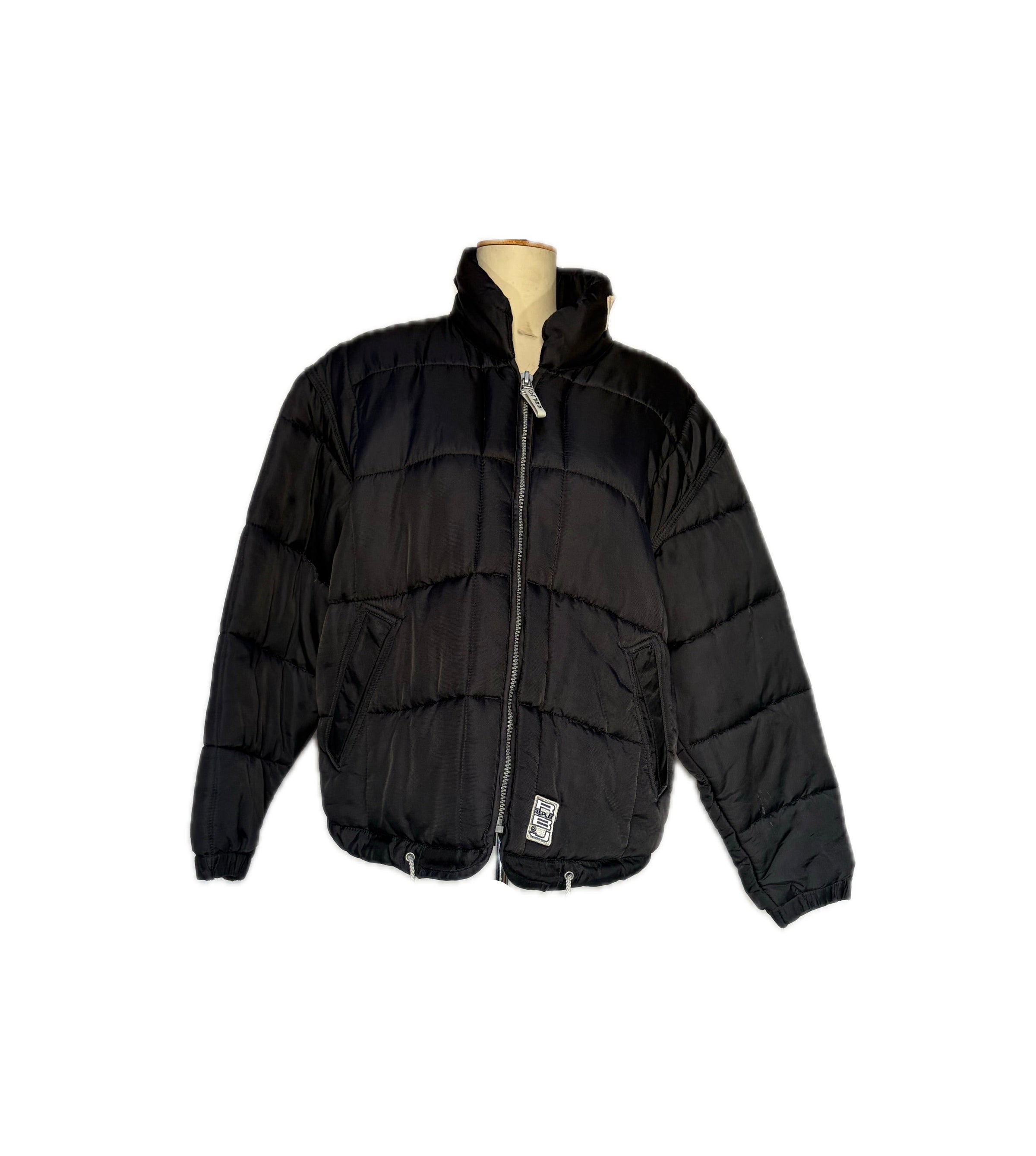 Replay Black Puffer Jacket
