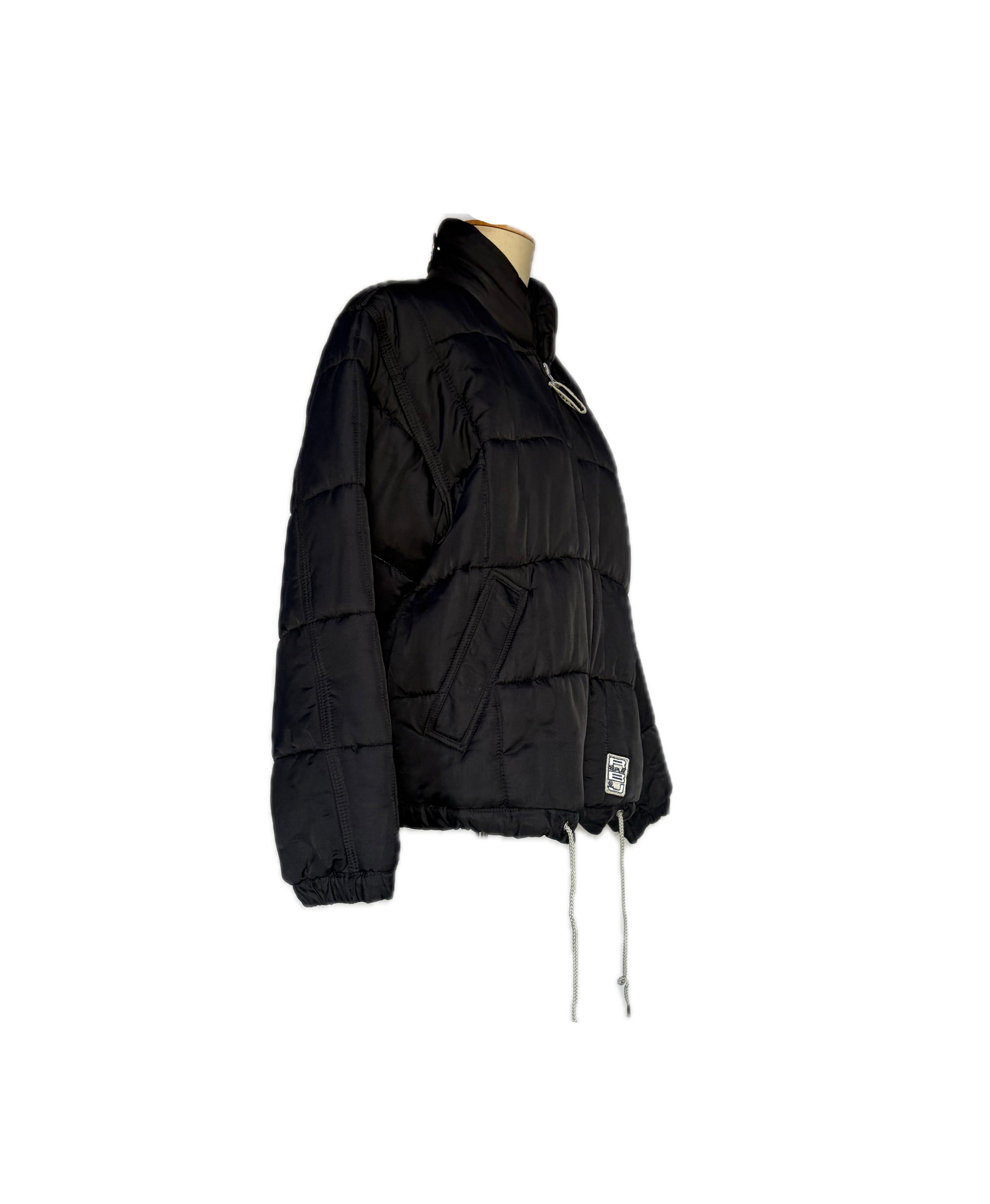 Replay Black Puffer Jacket
