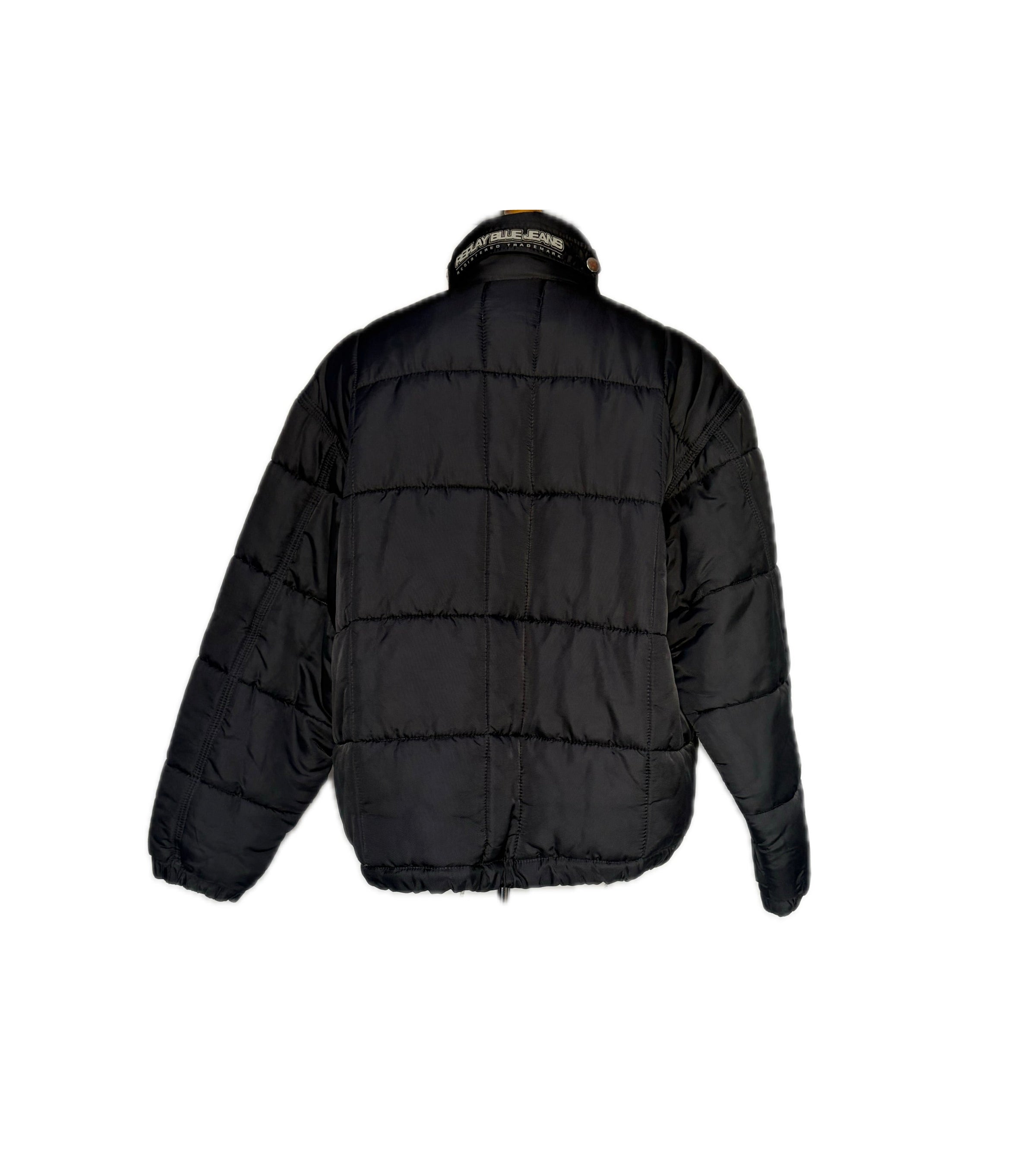 Replay Black Puffer Jacket