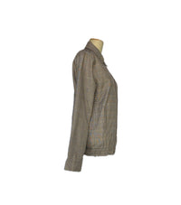 Zip Jacket With Glen Plaid Pattern
